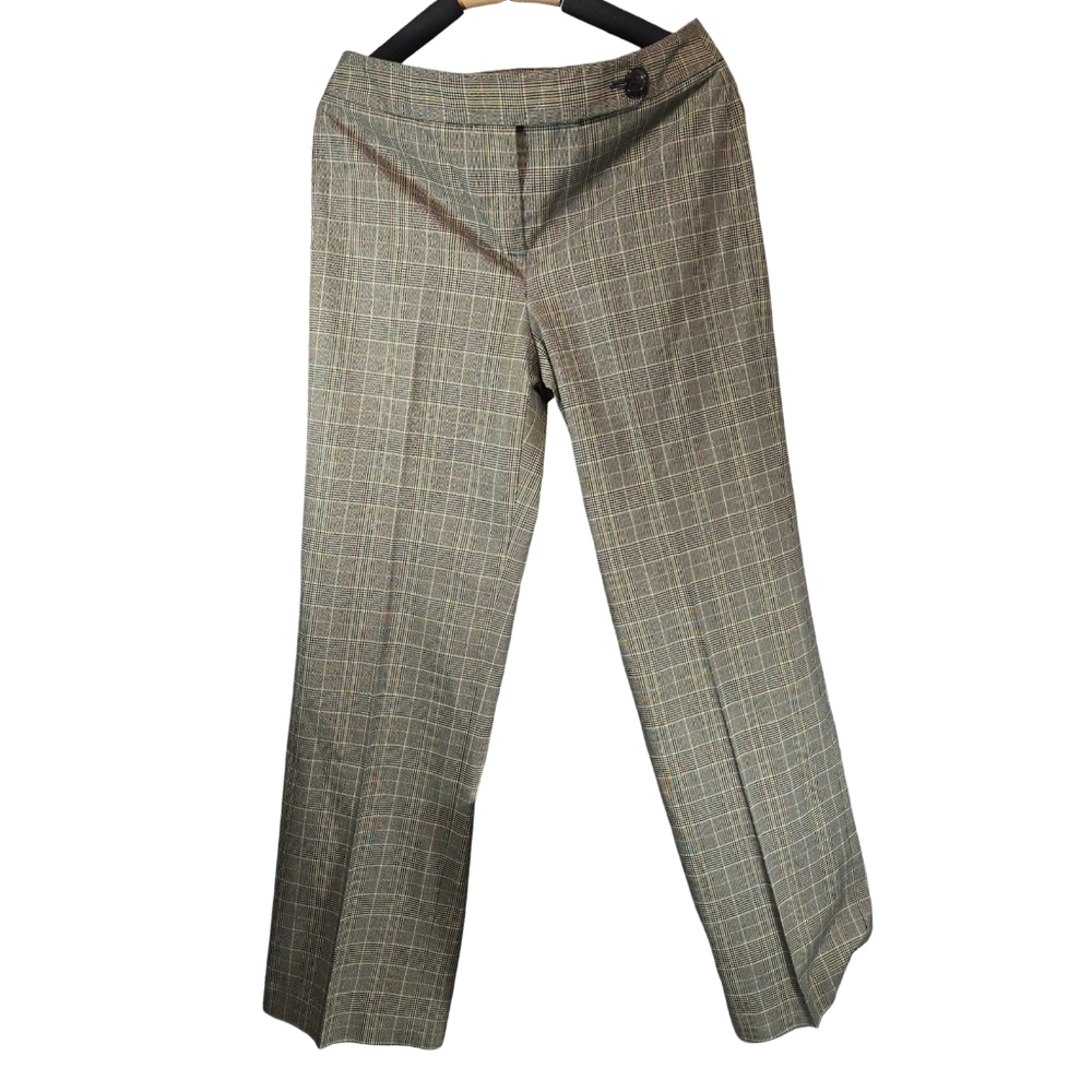Trousers Wide Leg Woman's  Peck & Peck Checkered Black and Cream Size 6
